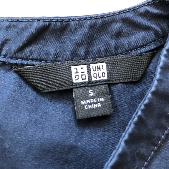 Uniqlo Cotton Mini Dress with Pockets in Navy Women’s Size S - Picture 5 of 11